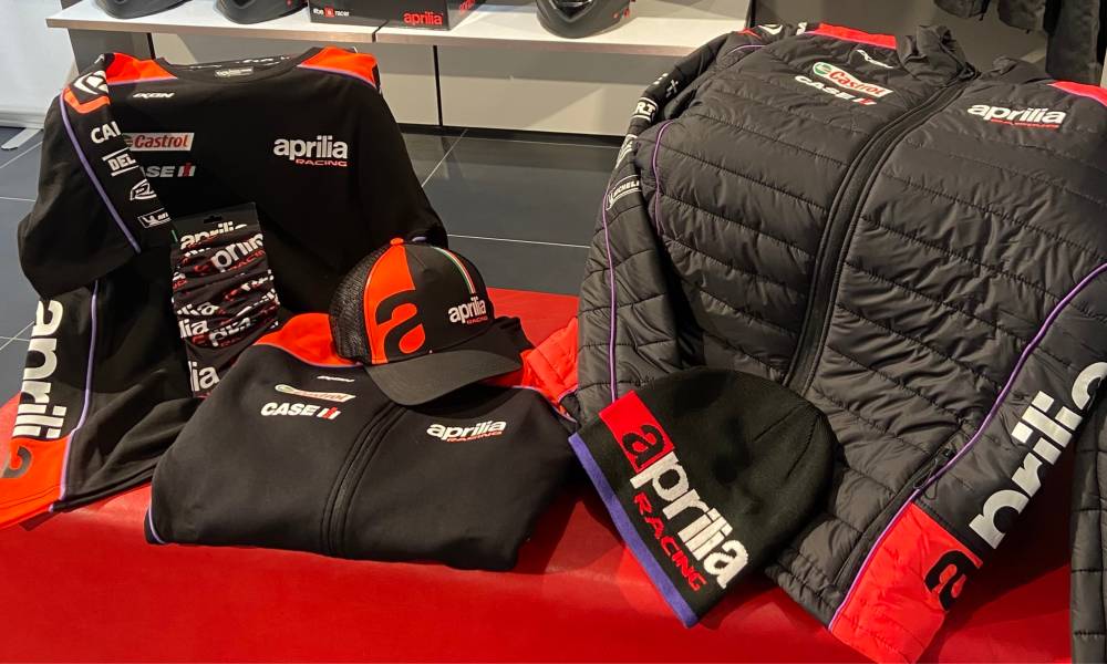 Aprilia MotoGP Fankollektion 2023 — Rennstreckenfeeling für zuhause